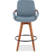 perkins blue counter height stool   