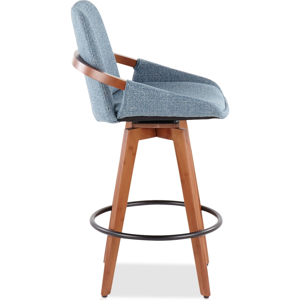 perkins blue counter height stool   