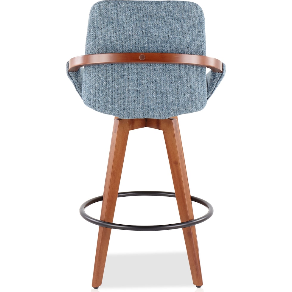 perkins blue counter height stool   