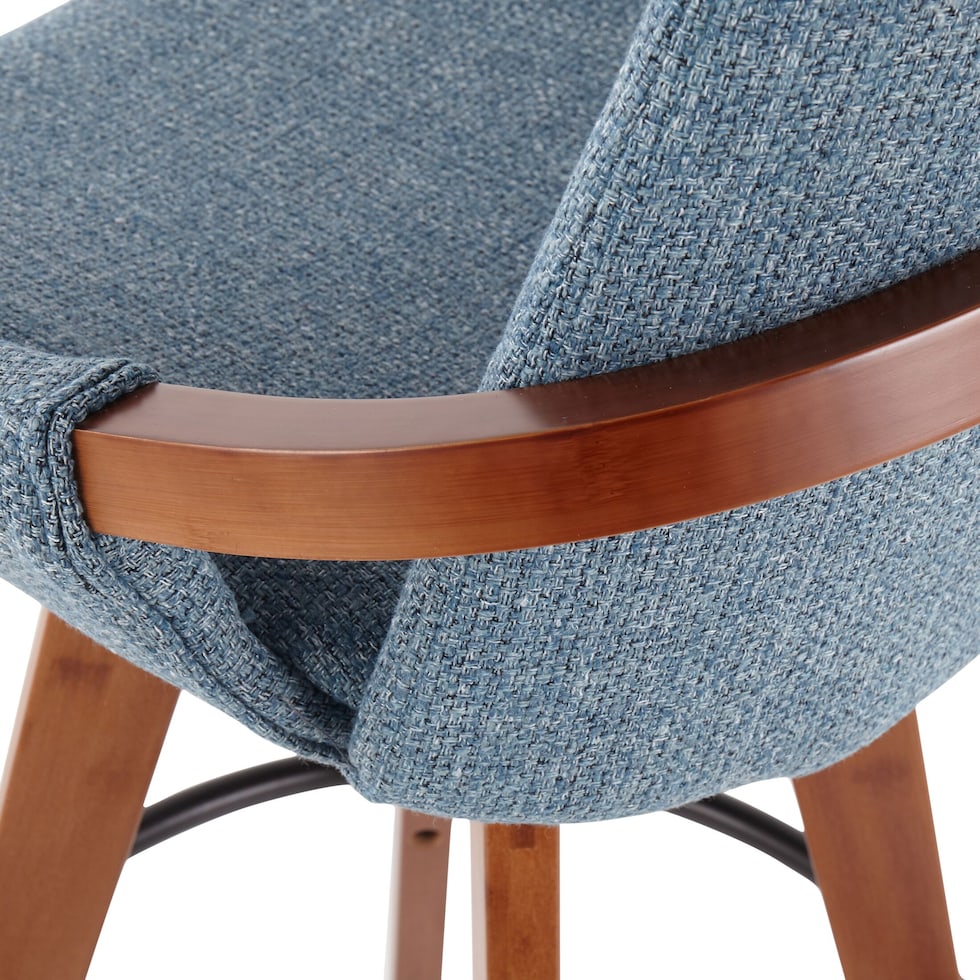 perkins blue counter height stool   