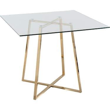 Perkins Dining Table - Clear/Gold