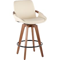 perkins white counter height stool   