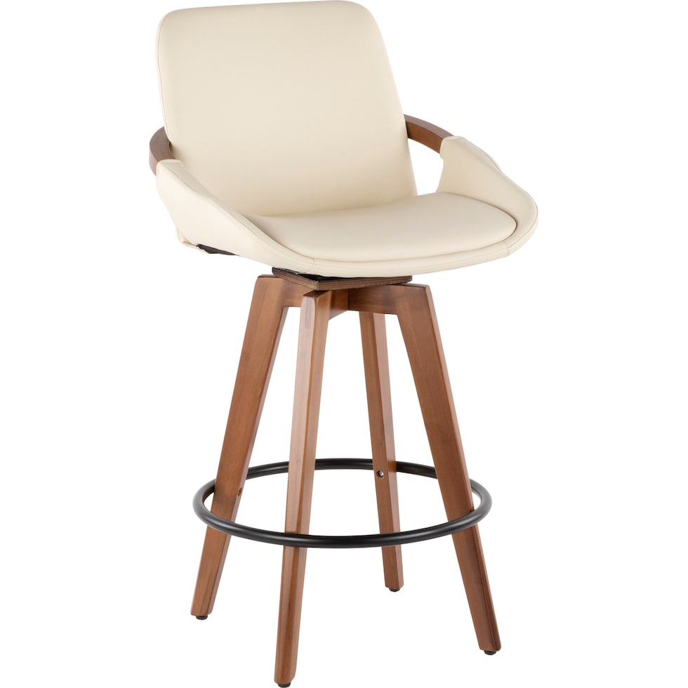 perkins white counter height stool   