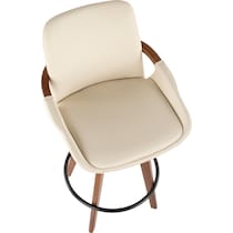 perkins white counter height stool   