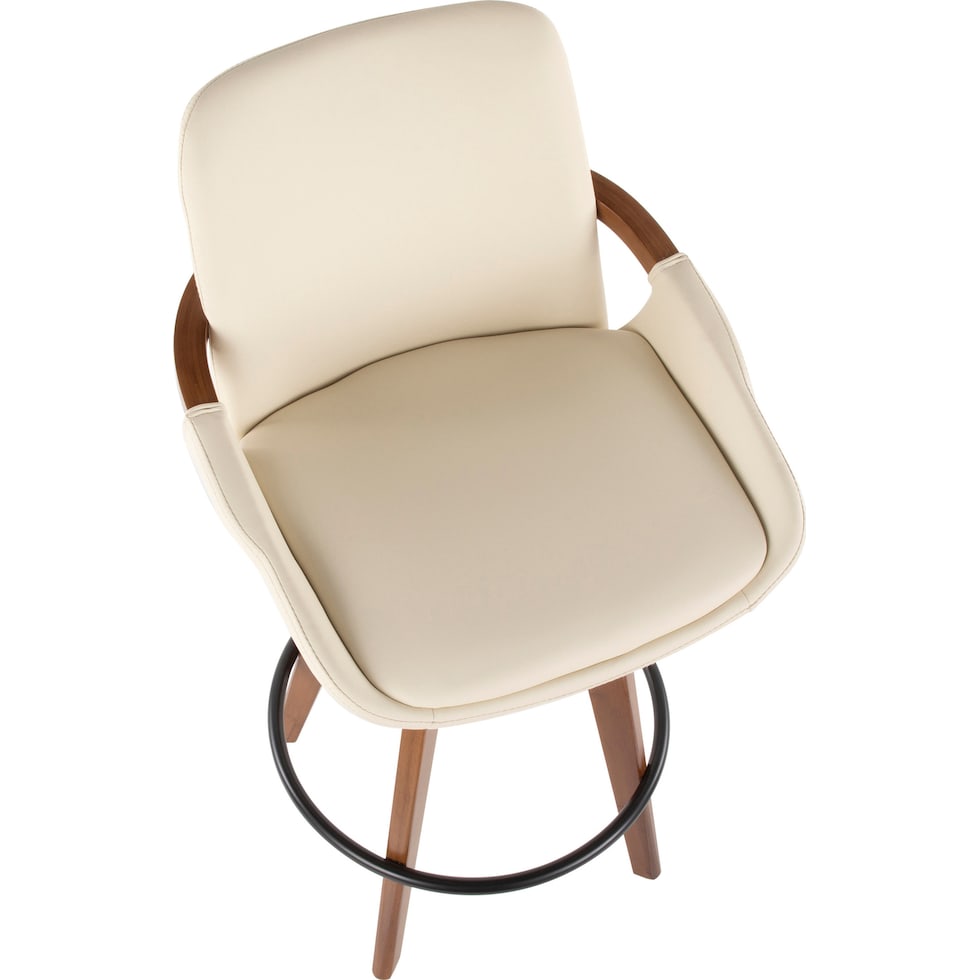 perkins white counter height stool   
