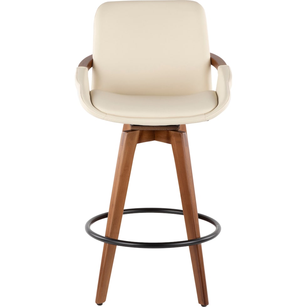 perkins white counter height stool   