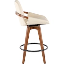 perkins white counter height stool   