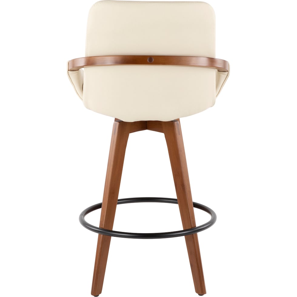 perkins white counter height stool   