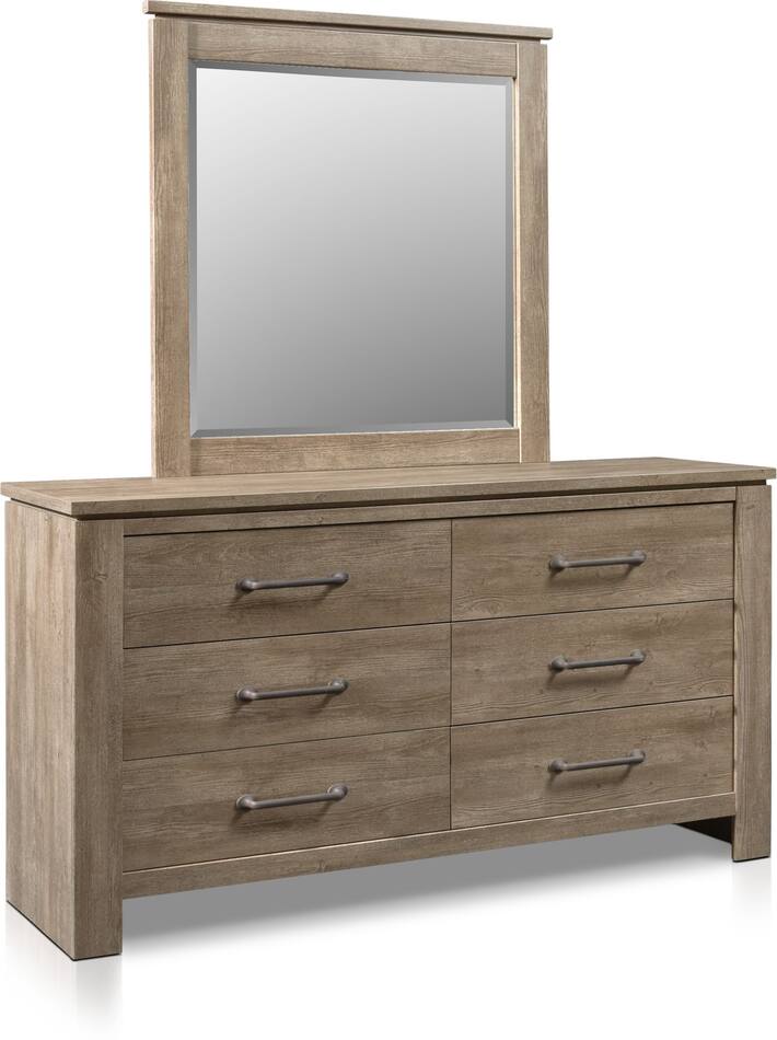 Perry 7Piece Bedroom Set with Nightstand, Chest, Dresser and Mirror
