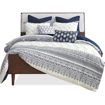 persia blue king bedding set   