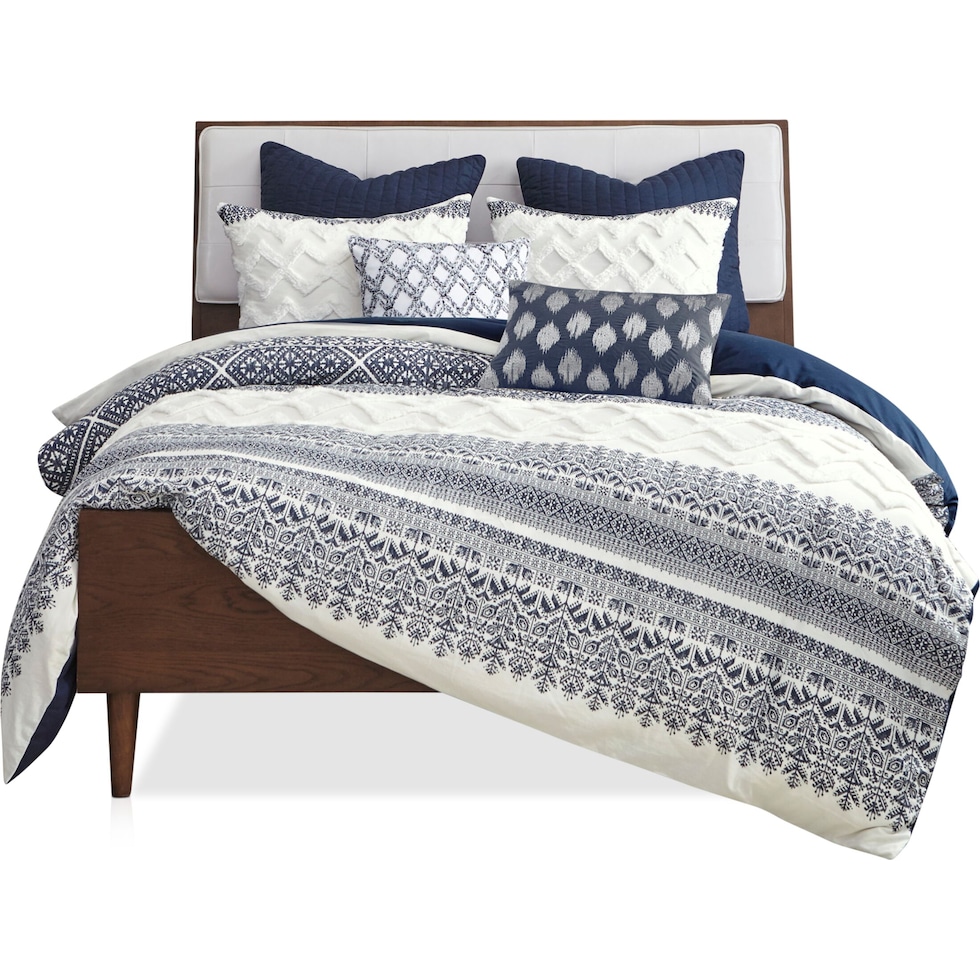 persia blue king bedding set   