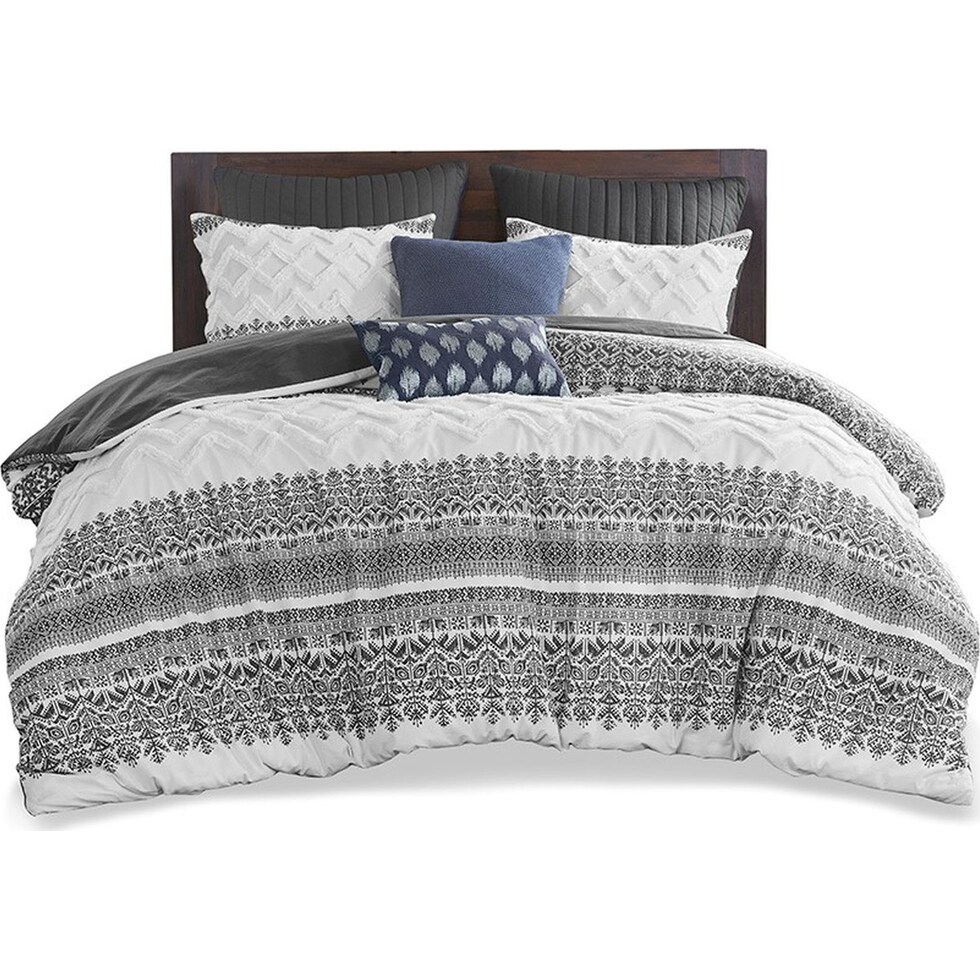 persia gray full queen bedding set   
