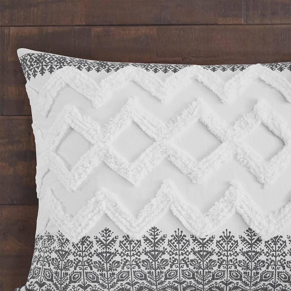 persia gray full queen bedding set   