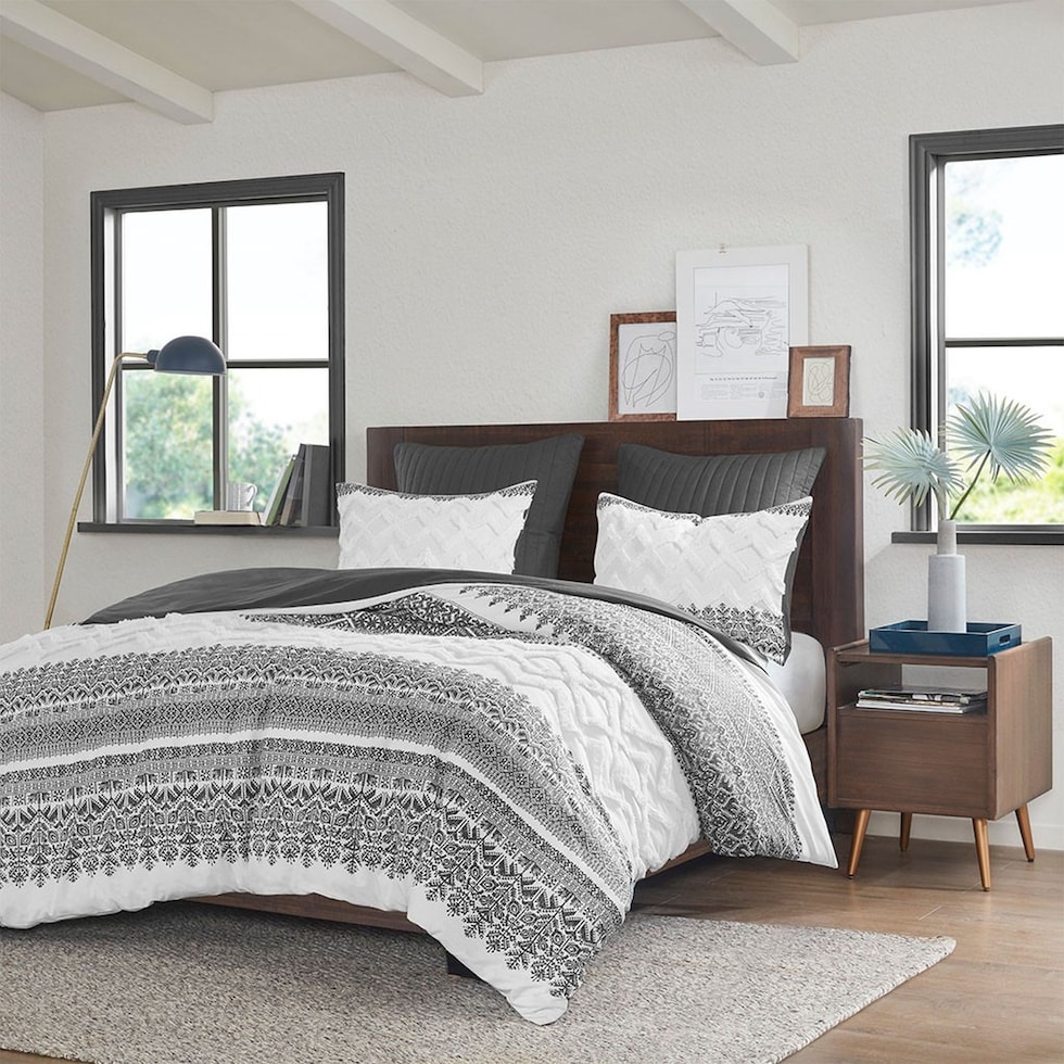 persia gray king california king bedding set   