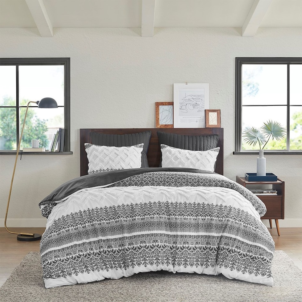 persia gray king california king bedding set   