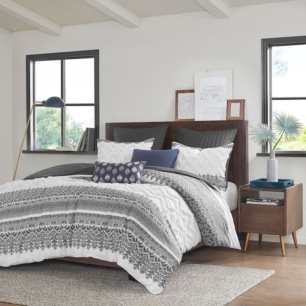 persia gray king california king bedding set   