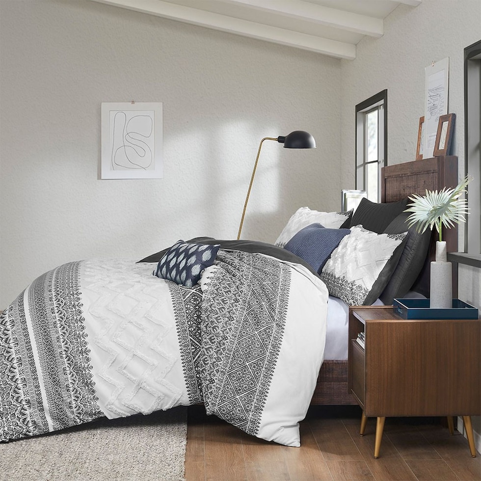 persia gray king california king bedding set   