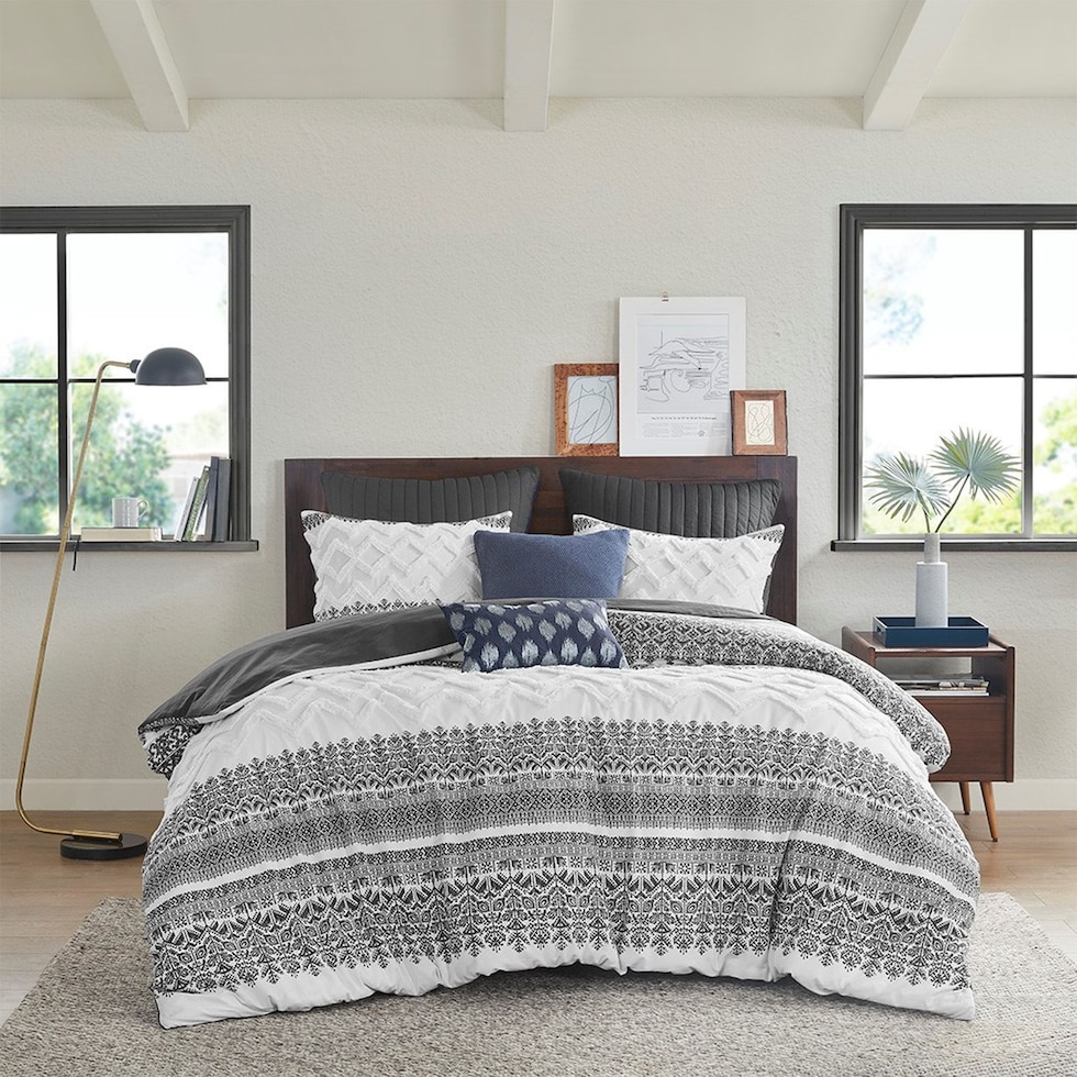persia gray king california king bedding set   