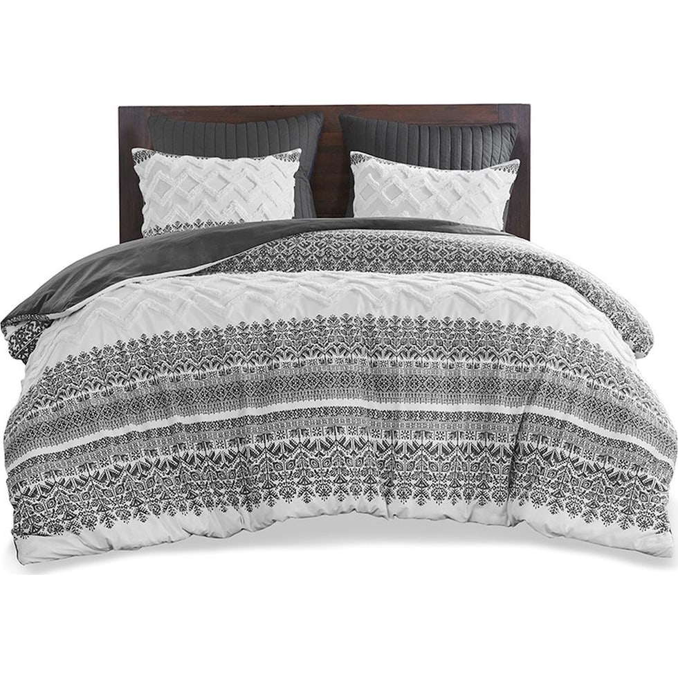 persia gray king california king bedding set   