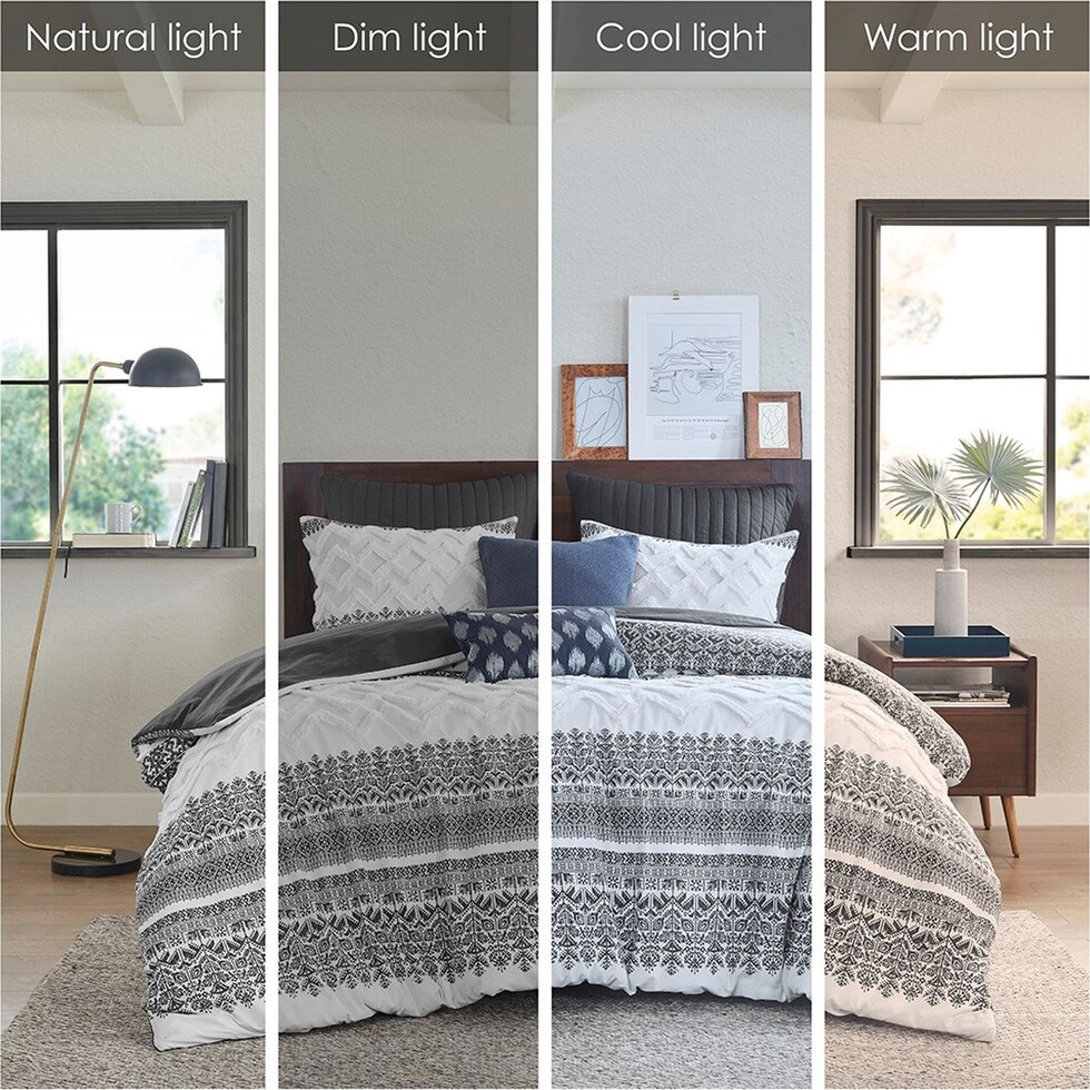 persia gray king california king bedding set   