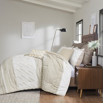 persia light brown full queen bedding set   