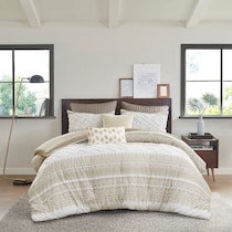 persia light brown full queen bedding set   