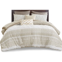 persia light brown full queen bedding set   