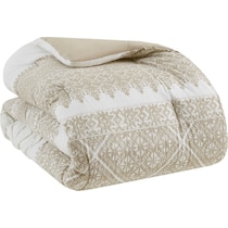 persia light brown full queen bedding set   