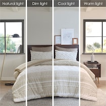 persia light brown full queen bedding set   