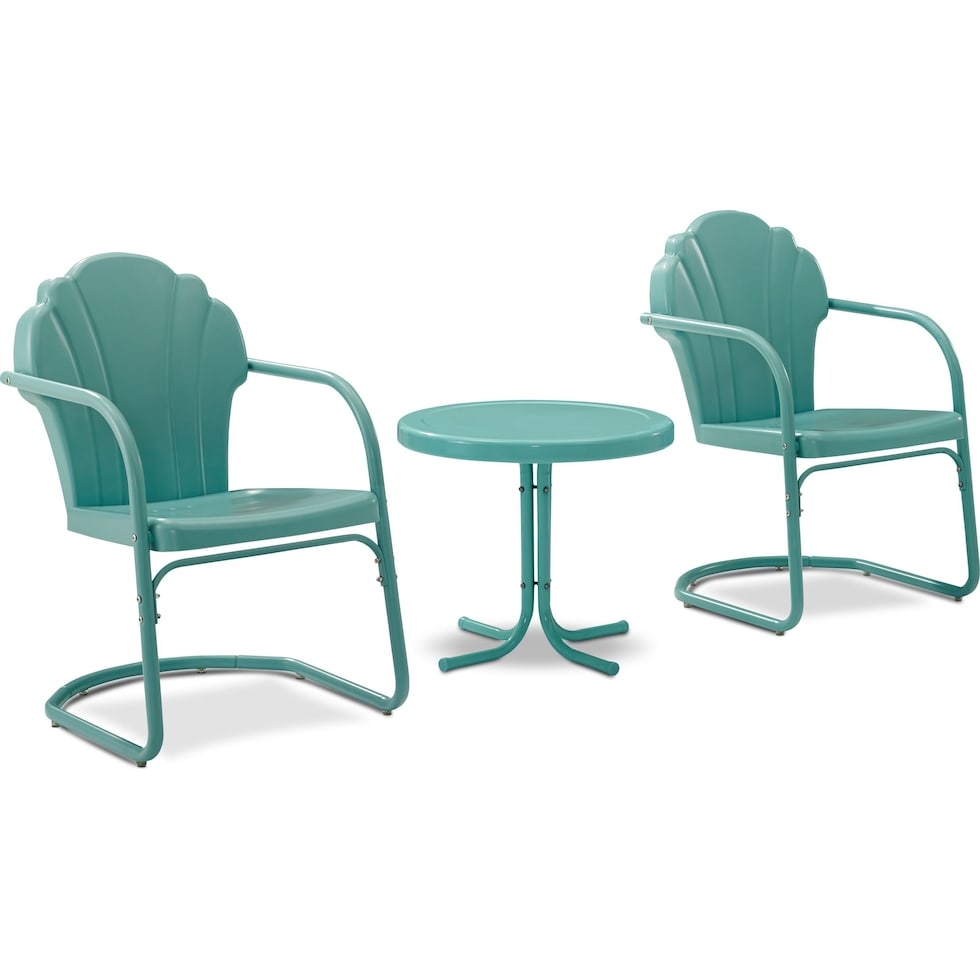 petal blue outdoor chair set   