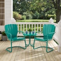 petal blue outdoor chair set   