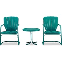 petal blue outdoor chair set   