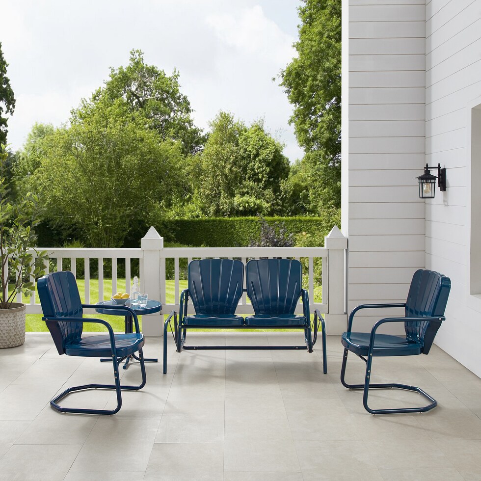 petal blue outdoor dinette   