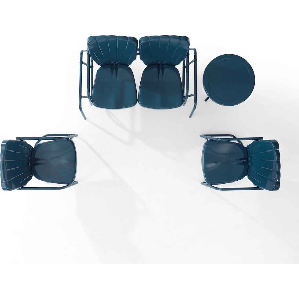 petal blue outdoor dinette   