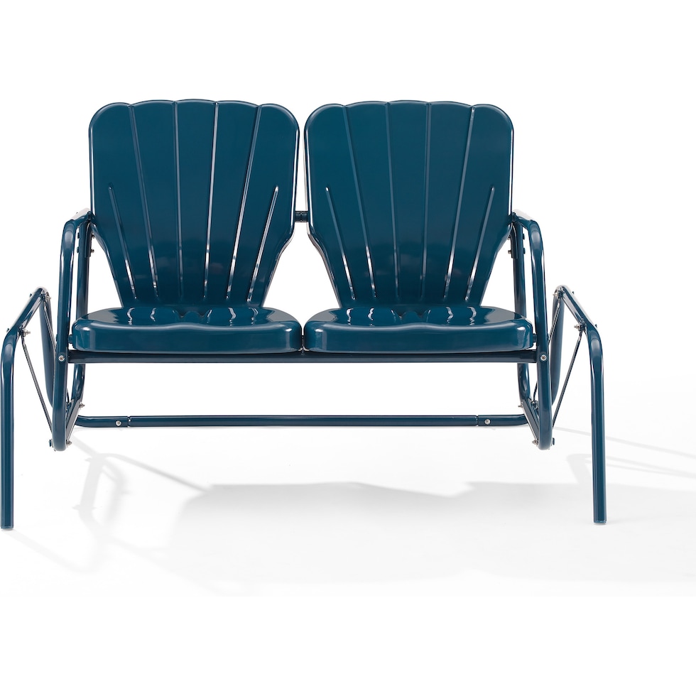 petal blue outdoor loveseat   