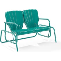 petal blue outdoor loveseat   