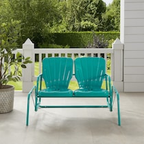 petal blue outdoor loveseat   