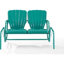petal blue outdoor loveseat   