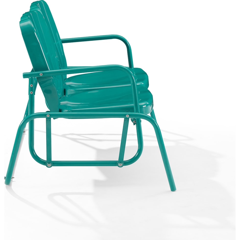 petal blue outdoor loveseat   