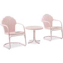 petal pink outdoor chair set   