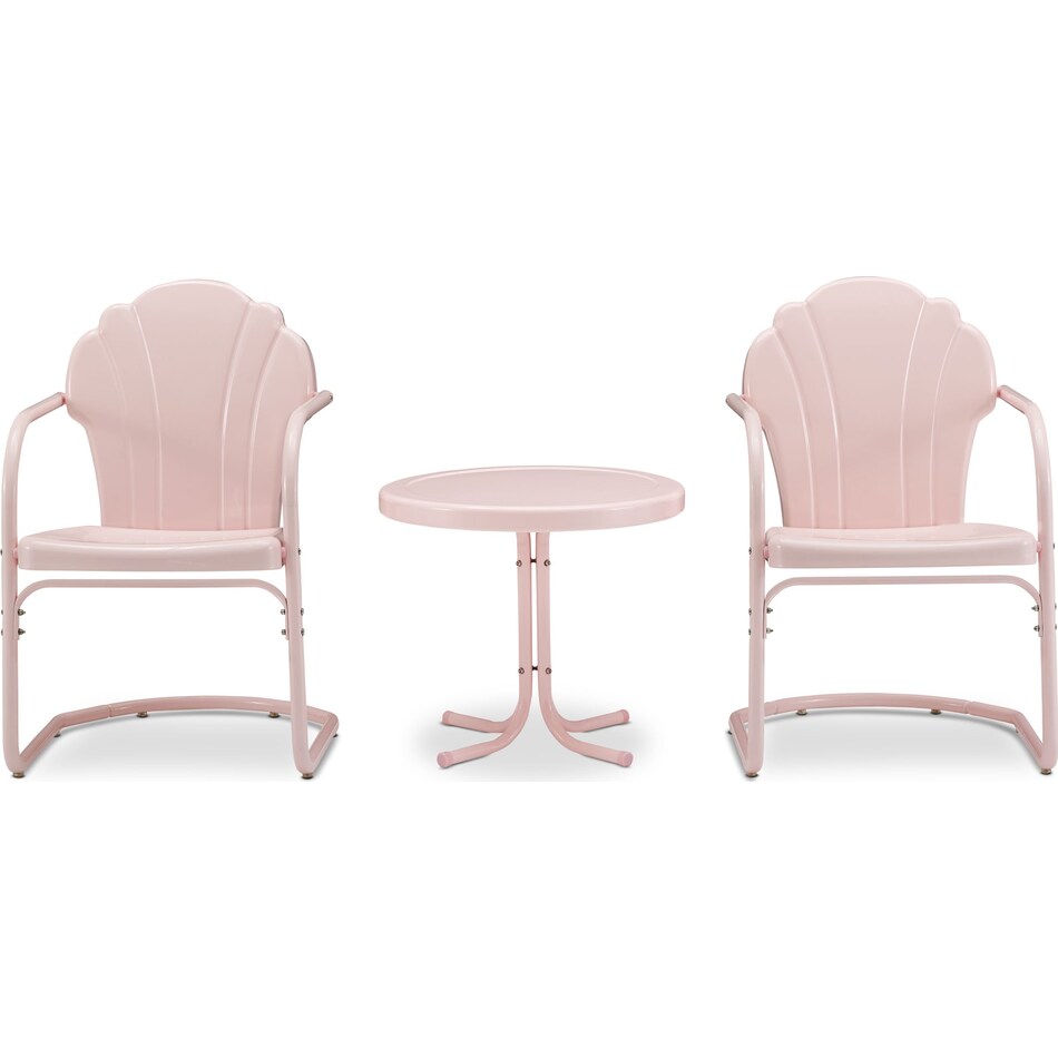 petal pink outdoor chair set   