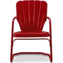 petal red outdoor chair set   