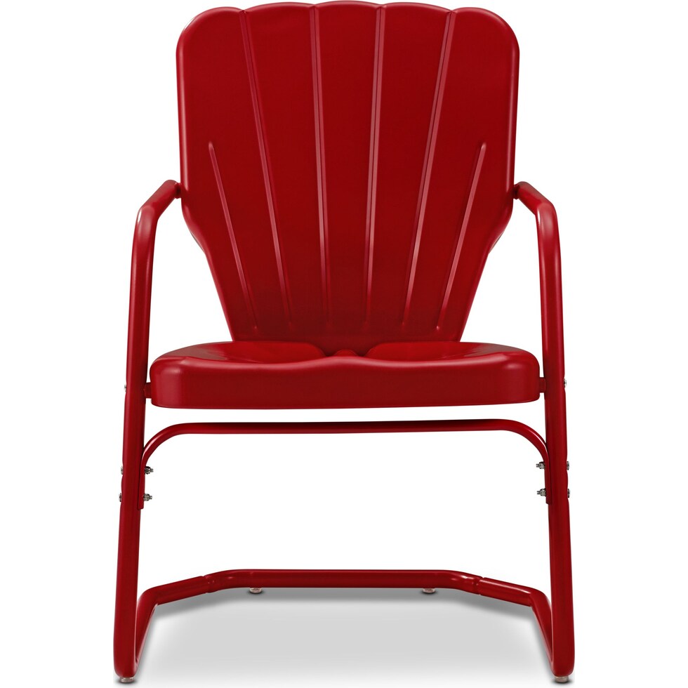 petal red outdoor chair set   