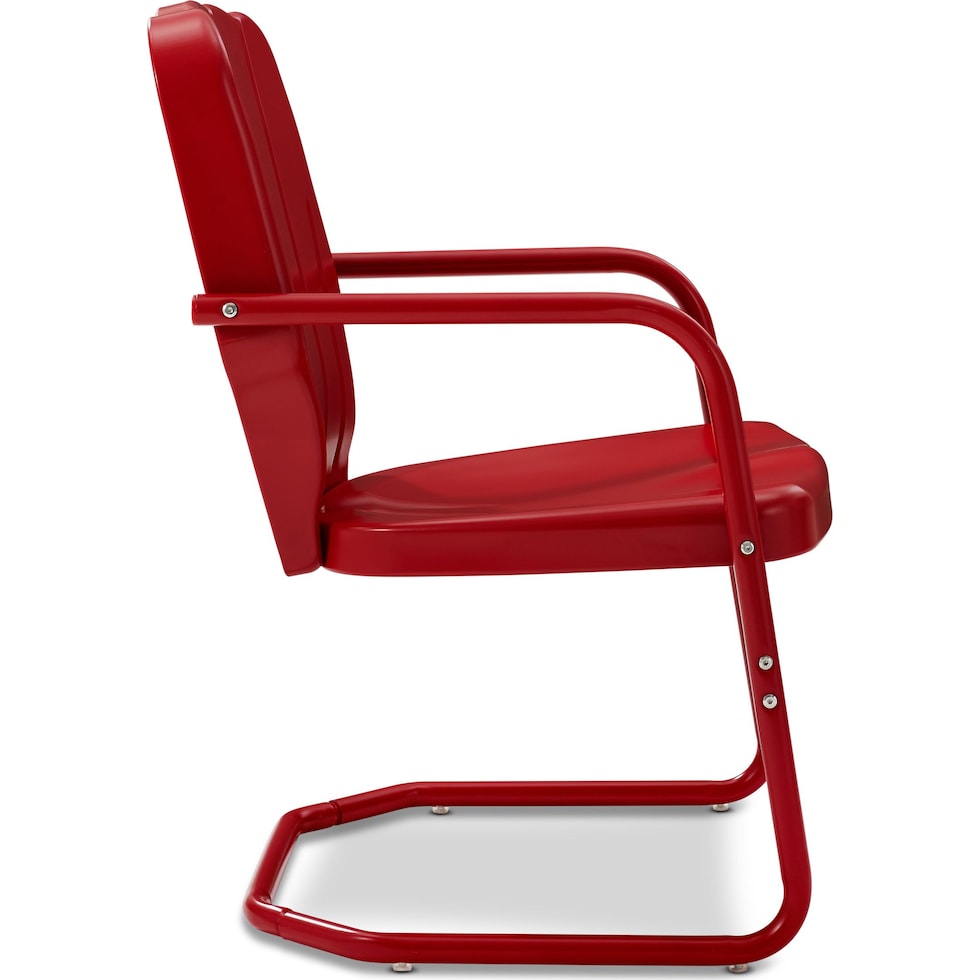 petal red outdoor chair set   