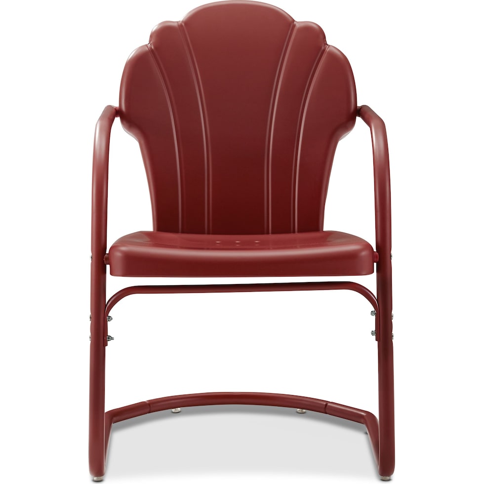 petal red outdoor chair   