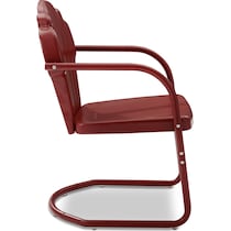 petal red outdoor chair   