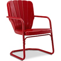 petal red outdoor chair   