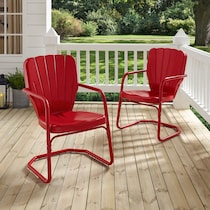 petal red outdoor chair   