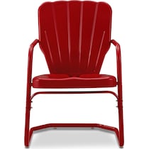 petal red outdoor chair   