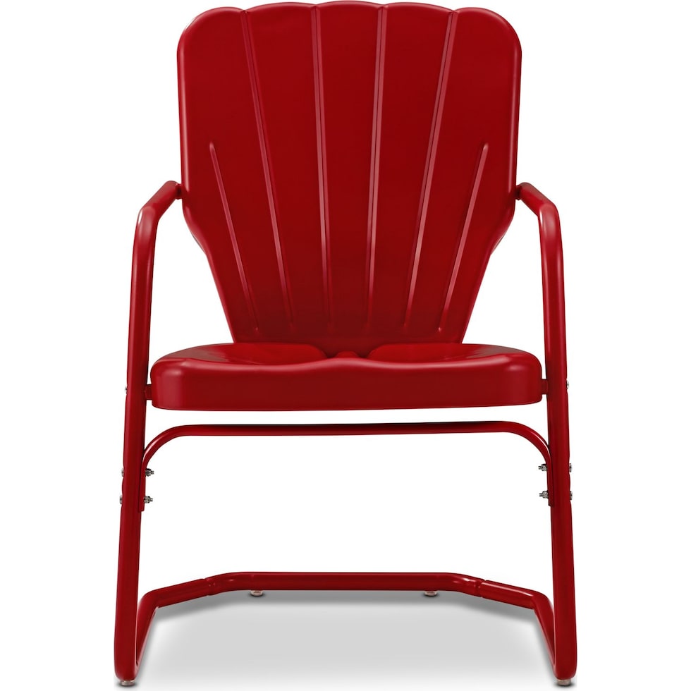 petal red outdoor chair   